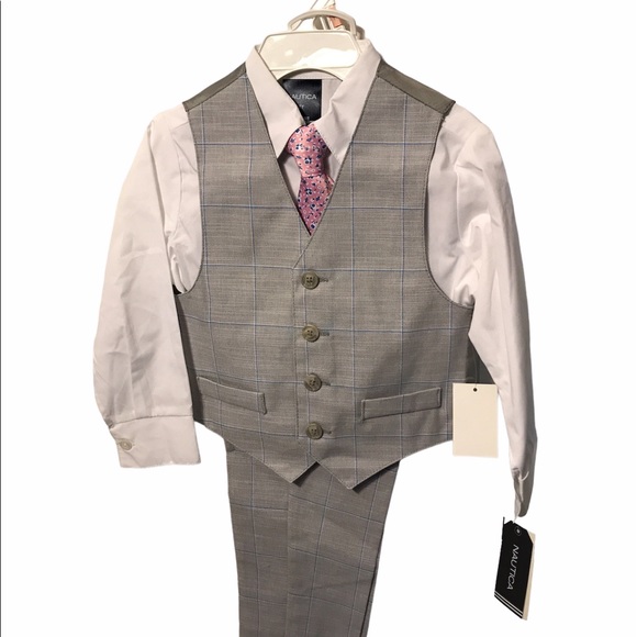 🆕 Nautica Toddler Grey 4pc Vest Set - Picture 1 of 4